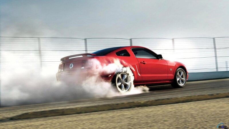 Red Sports Car Drifting — Dynamic, Photograph