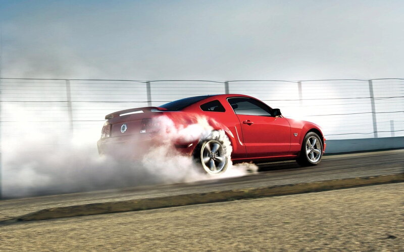 Red Sports Car Drifting — Dynamic