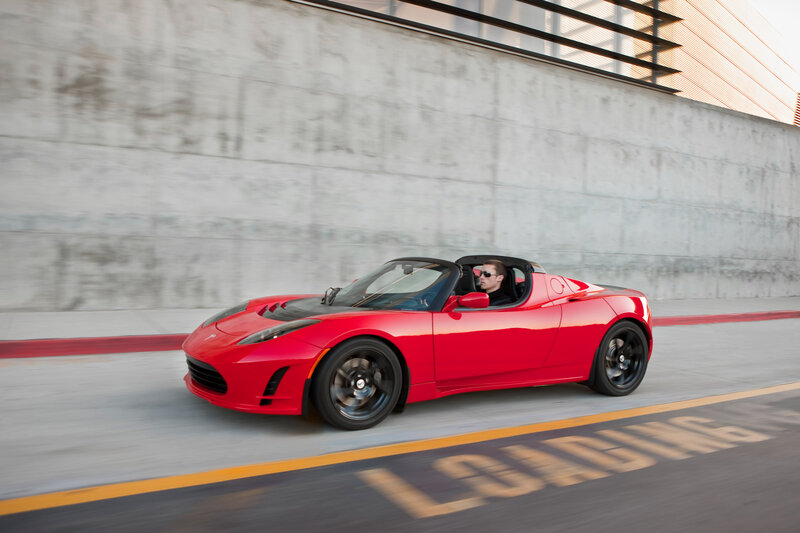 Red Sports Car Driving