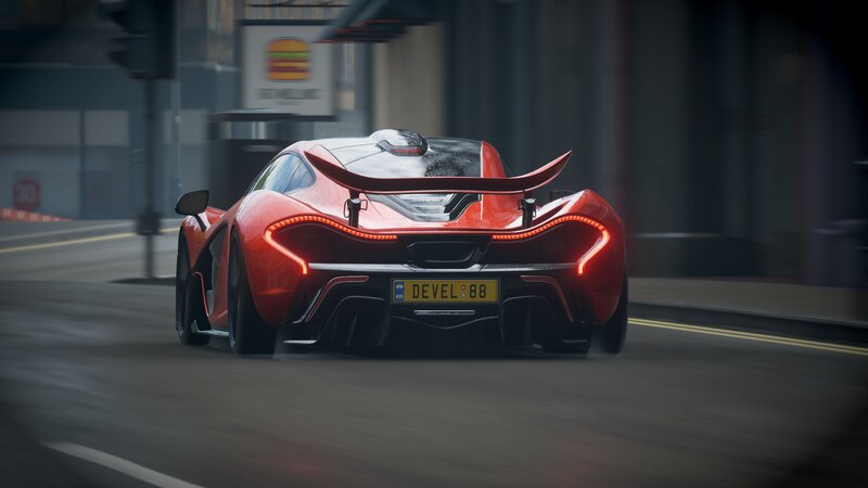 Red Sports Car — Dynamic, 3d Render, City Street