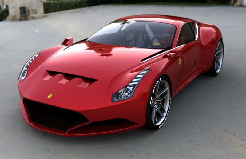 Red Sports Car — Dynamic, 3d Render, Road, Black, Silver