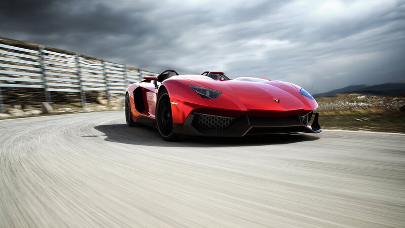 Red Sports Car — Dynamic, 3d Render, Road, Guardrail