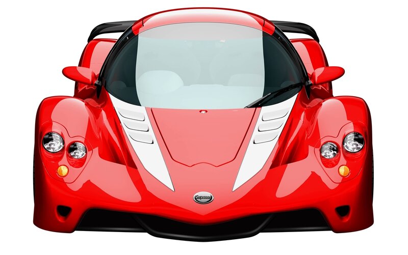 Red Sports Car — Dynamic, 3d Render, Windshield