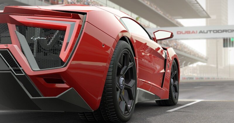 Red Sports Car — Dynamic, Afternoon, 3d Render, Race Track