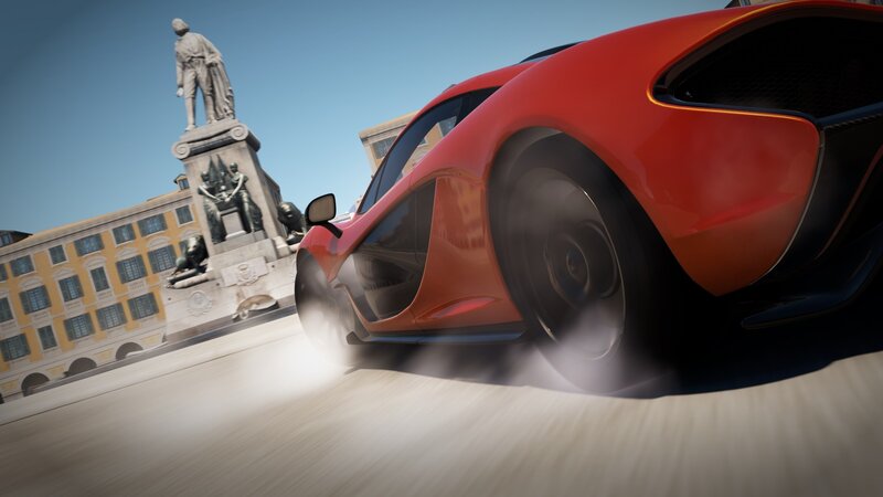 Red Sports Car — Dynamic, Afternoon, 3d Render, Statue