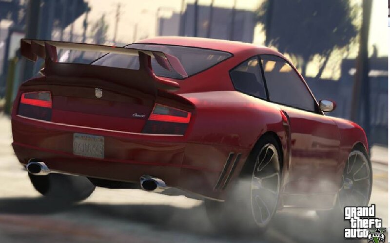 Red Sports Car — Dynamic, Afternoon, 3d Render, Tire Smoke