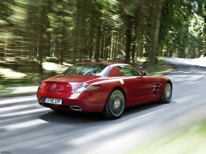 Red Sports Car — Dynamic, Afternoon, Photograph, Forest, Road, Trees