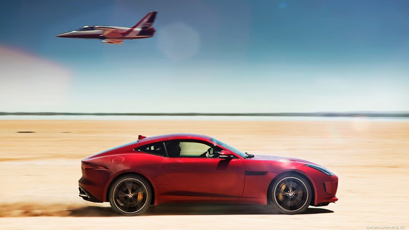 Red Sports Car — Dynamic, Afternoon, Photograph, Jet Plane