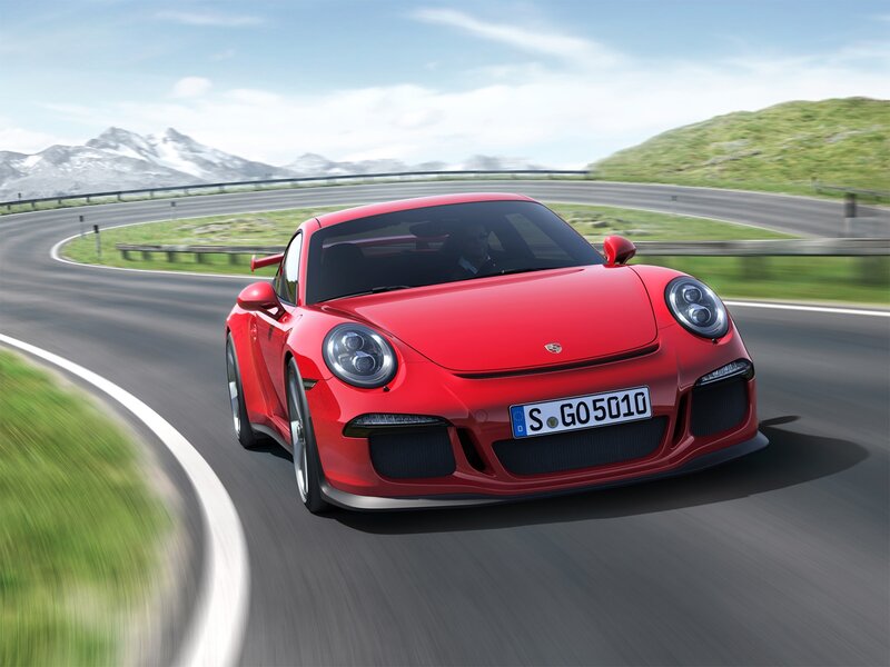 Red Sports Car — Dynamic, Afternoon, Photograph, Road, Mountains, Driver