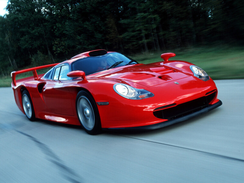 Red Sports Car — Dynamic, Afternoon, Photograph, Road, Trees
