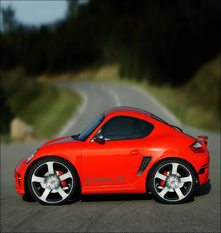 Red Sports Car — Dynamic, Afternoon, Photograph, Road, Trees, Wheels, Black