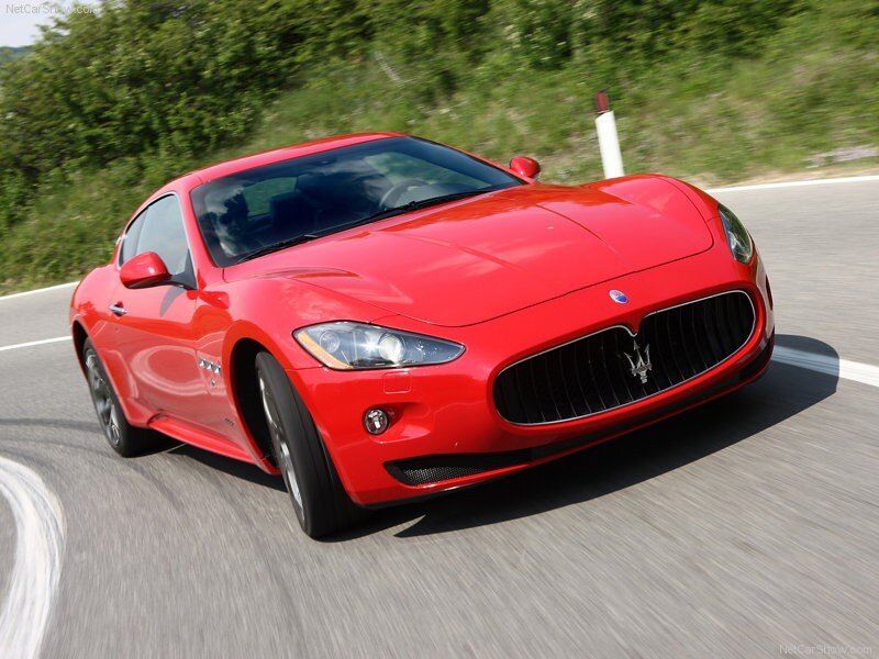 Red Sports Car — Dynamic, Afternoon, Photograph, Road, Trees, White Line