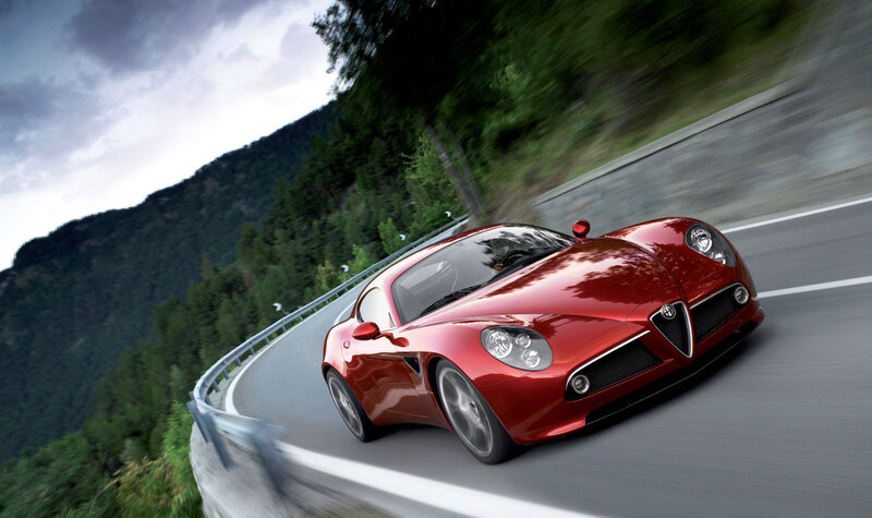Red Sports Car — Dynamic, Afternoon