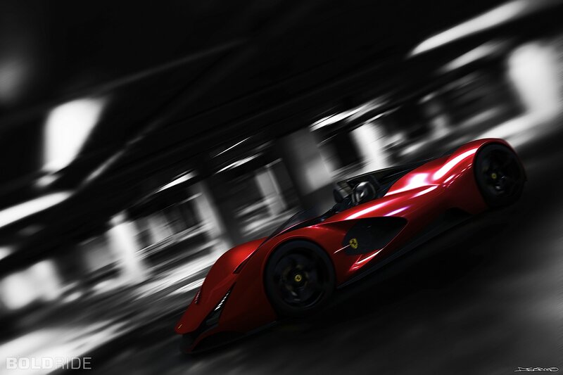 Red Sports Car — Dynamic, Digital Art, Blur