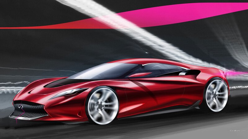 Red Sports Car — Dynamic, Digital Art, Wheel