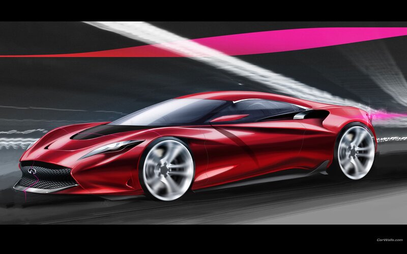 Red Sports Car — Dynamic, Digital Art, Wheels, Road