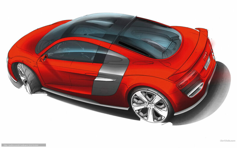Red Sports Car — Dynamic, Illustration, Wheel, Window
