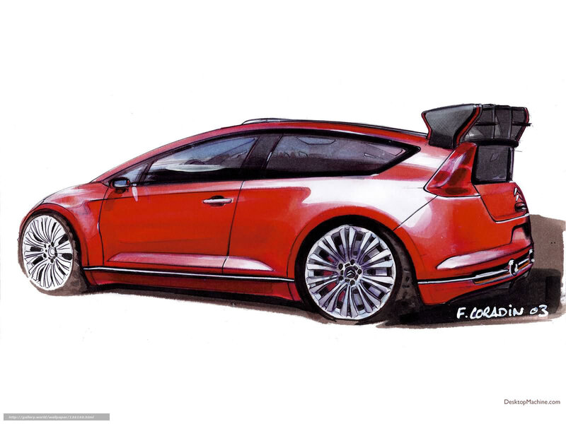 Red Sports Car — Dynamic, Illustration, Wheels, Spoiler