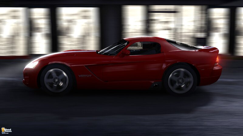 Red Sports Car — Dynamic, Night