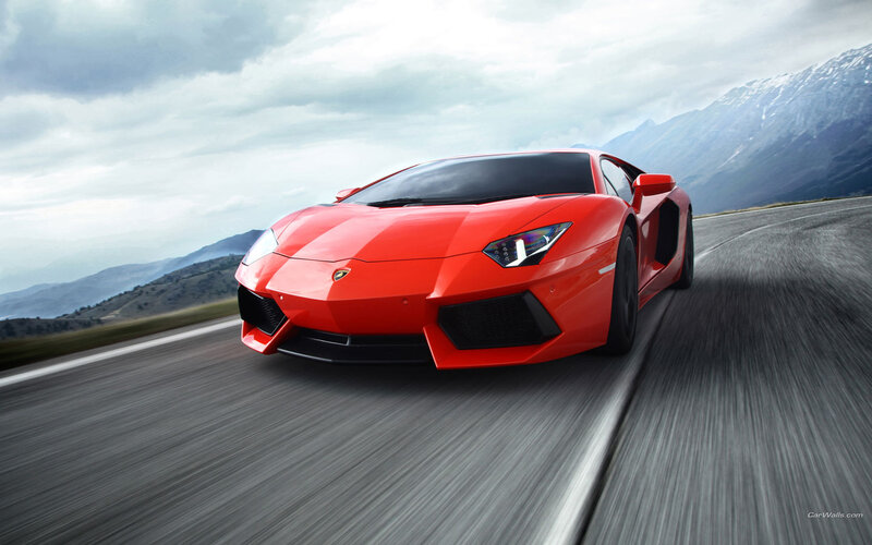 Red Sports Car — Dynamic, Photograph, Mountains
