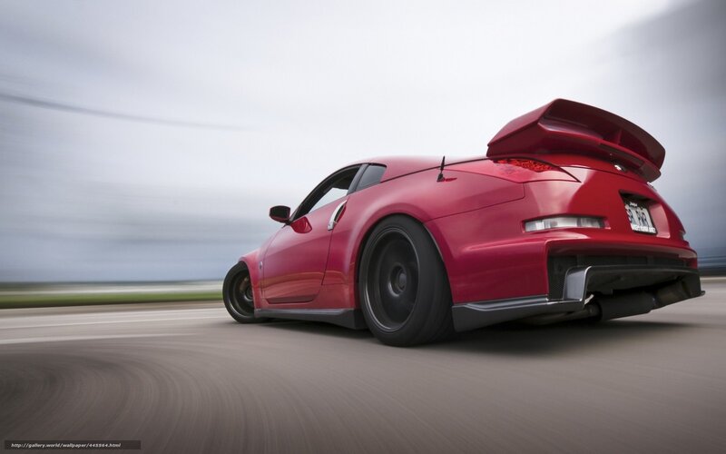 Red Sports Car — Dynamic, Photograph, Road, Sky