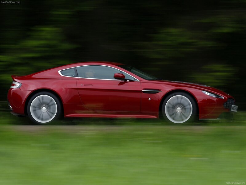 Red Sports Car — Dynamic, Photograph, Road, Trees, Green, Black