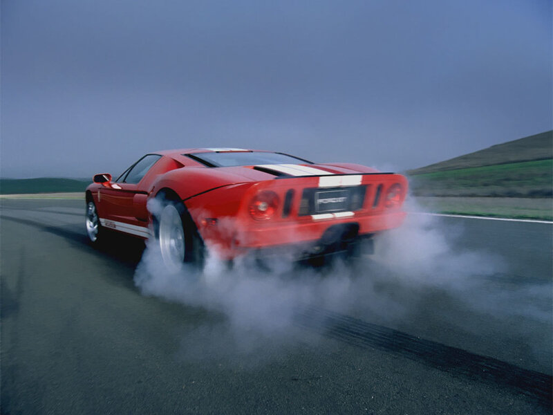 Red Sports Car — Dynamic, Photograph, Smoke
