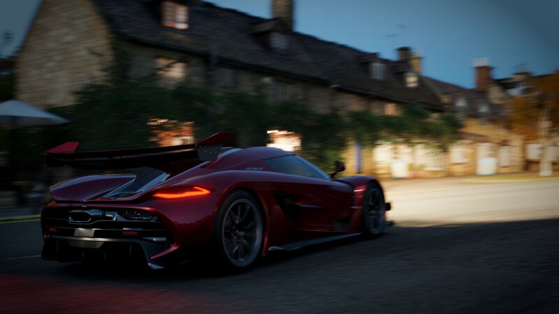 Red Sports Car — Dynamic, Sunset, 3d Render, Building
