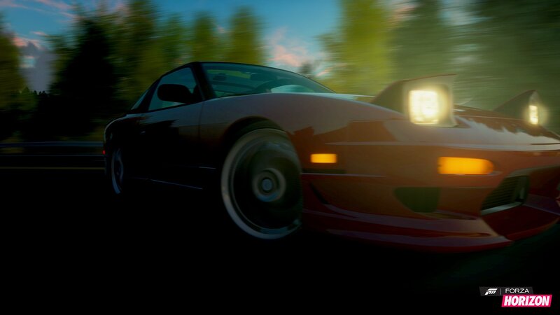 Red Sports Car — Dynamic, Sunset, 3d Render, Road, Trees