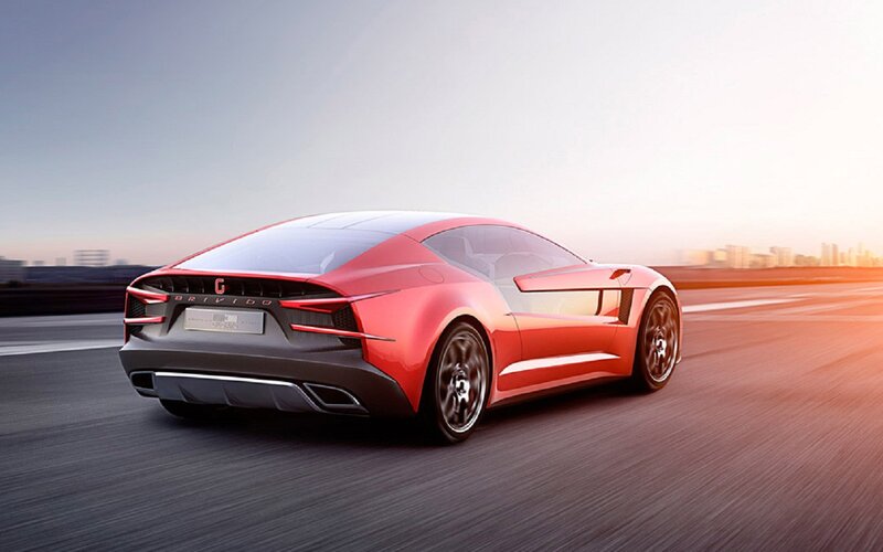 Red Sports Car — Dynamic, Sunset, 3d Render