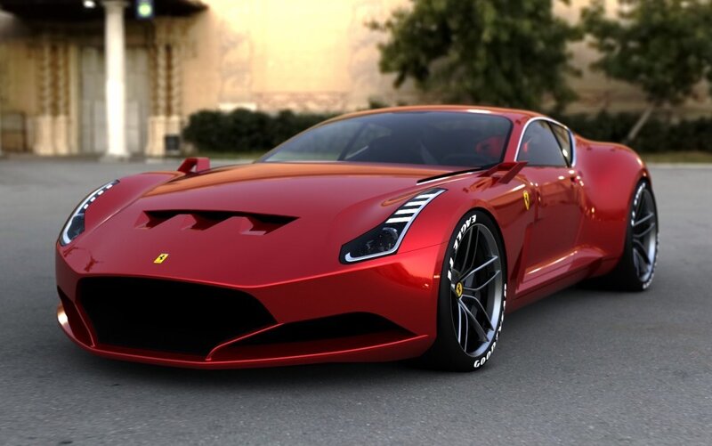 Red Sports Car — Dynamic, Sunset, 3d Render, Tire