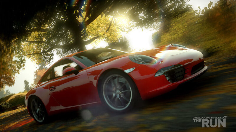 Red Sports Car — Dynamic, Sunset, 3d Render, Trees