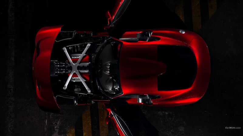 Red Sports Car Engine — Dramatic