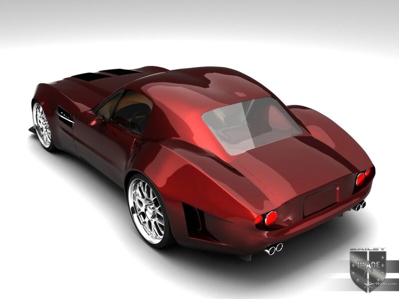 red sports car from above