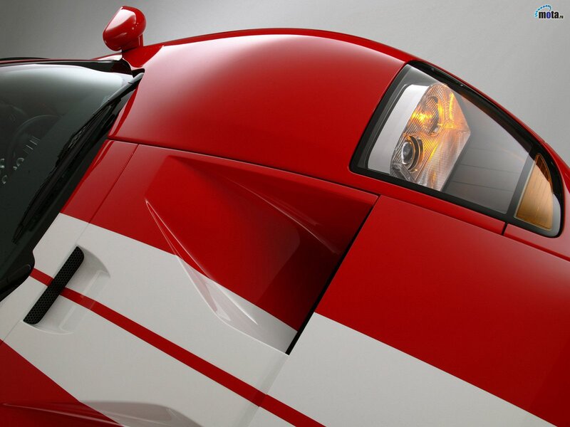 Red sports car front detail