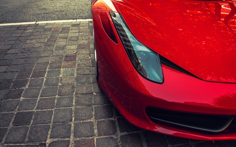 Red Sports Car Front — Dramatic, Afternoon, Photograph