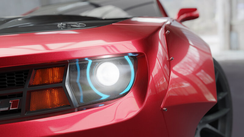 Red Sports Car Front — Modern