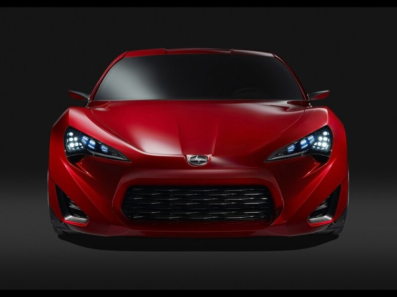 Red sports car front view