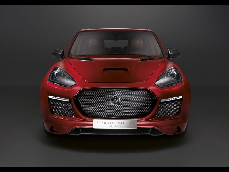 Red sports car front view