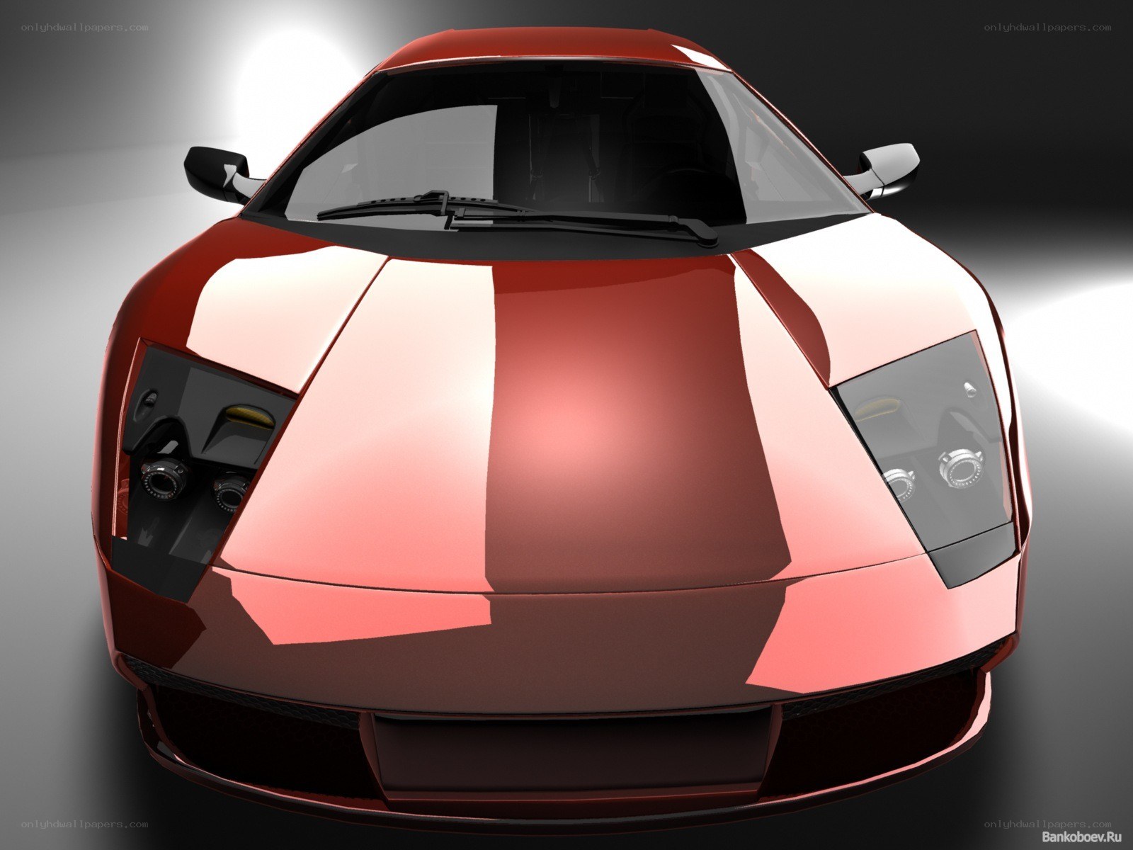 red sports car front view