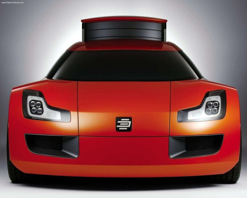 red sports car front view