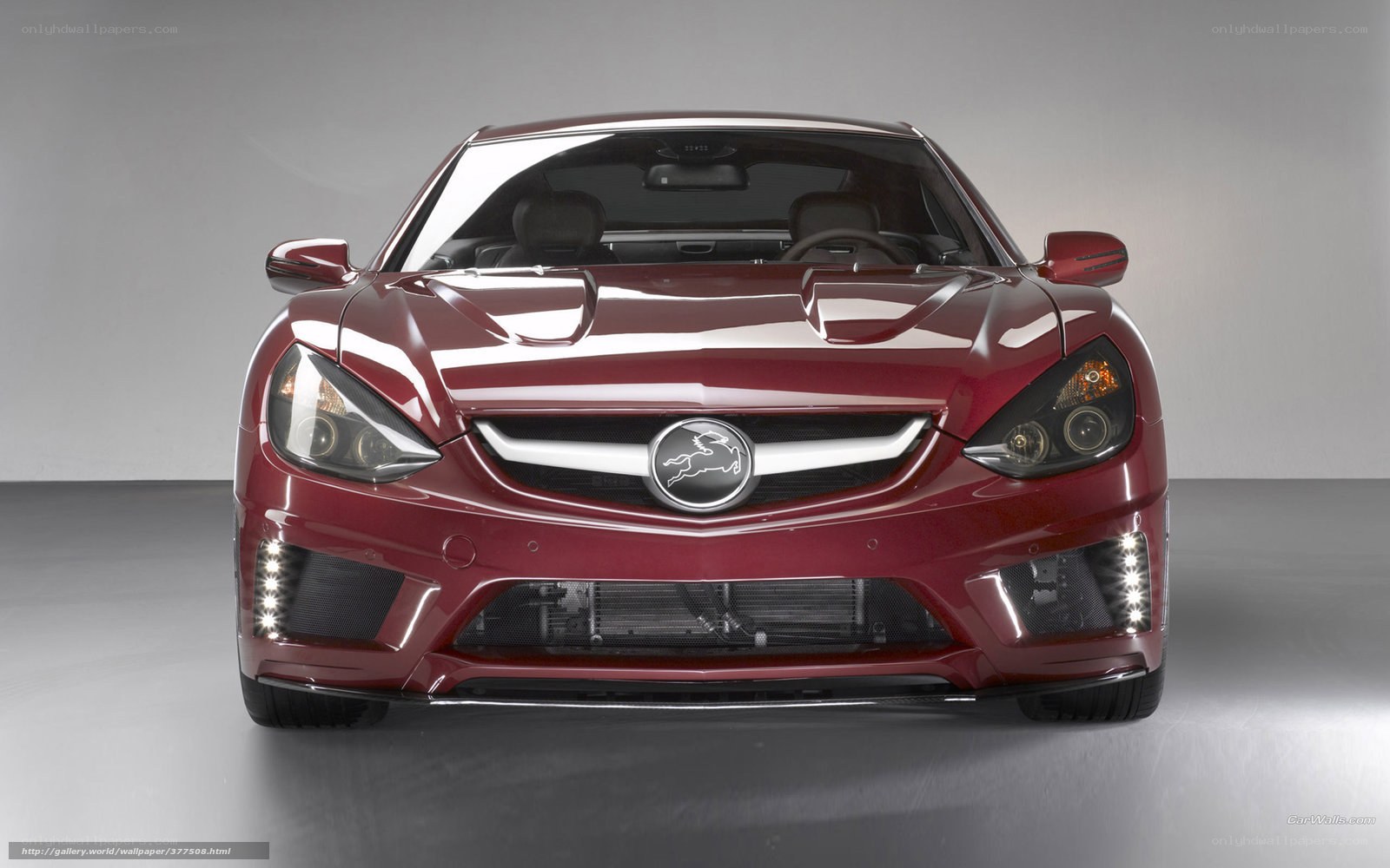 red sports car front view