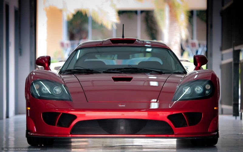 Red sports car front view