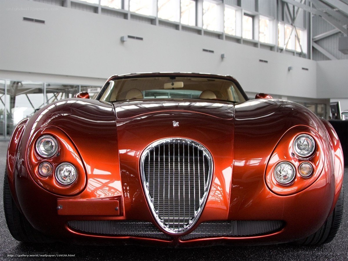Red sports car front view