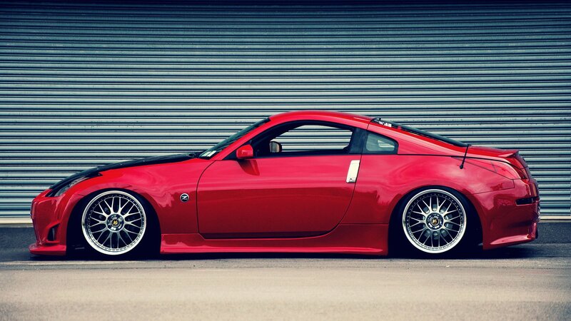 Red Sports Car — Garage Door