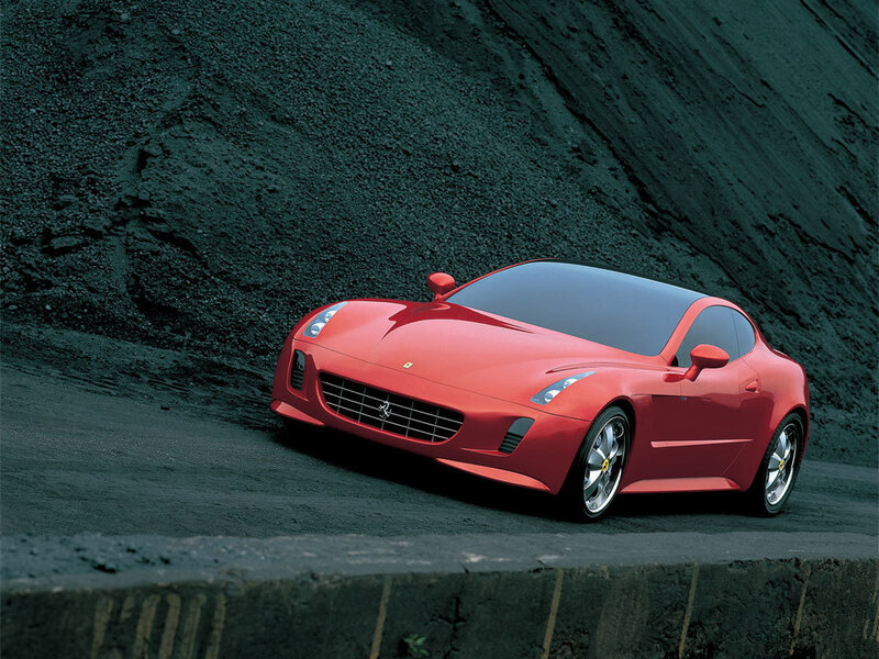 Red Sports Car — Hill