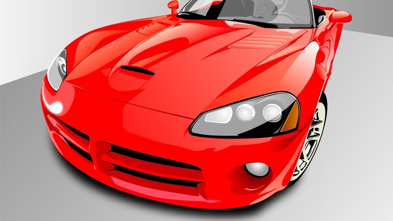 red sports car illustration
