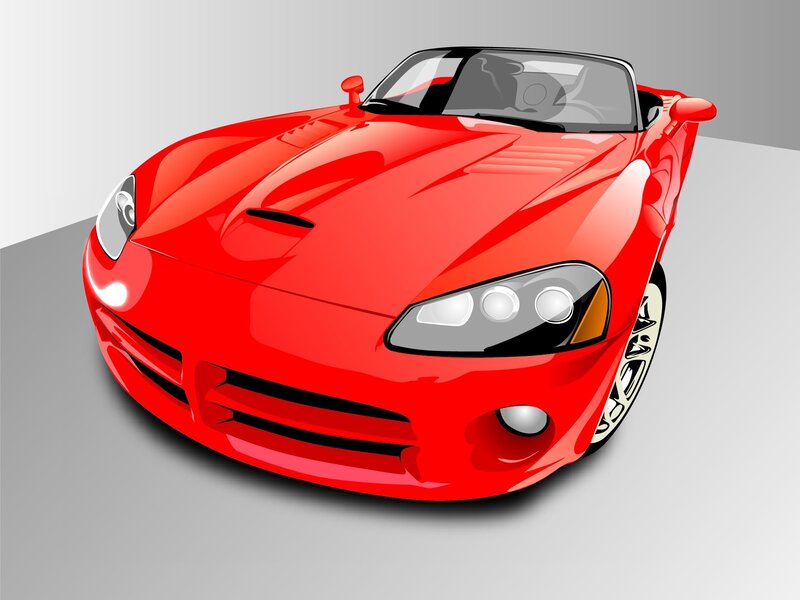 red sports car illustration