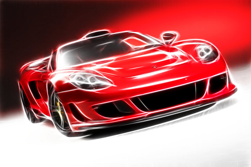 Red sports car illustration
