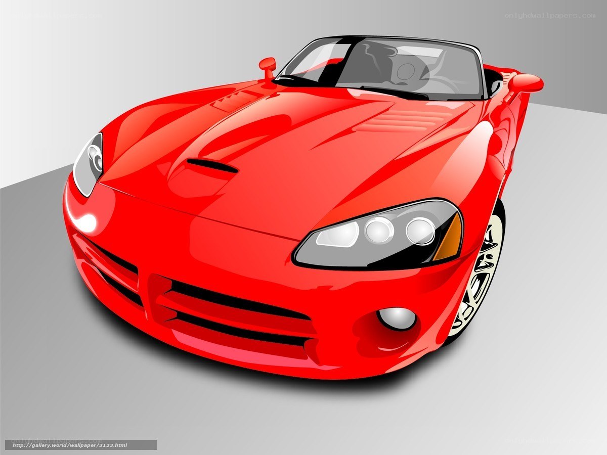Red sports car illustration